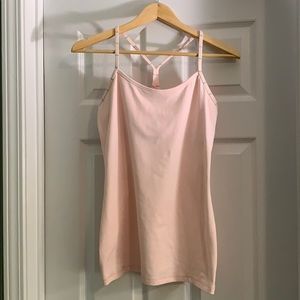 Lululemon tank, Pale Pink w/ Gray stripe. Size 10